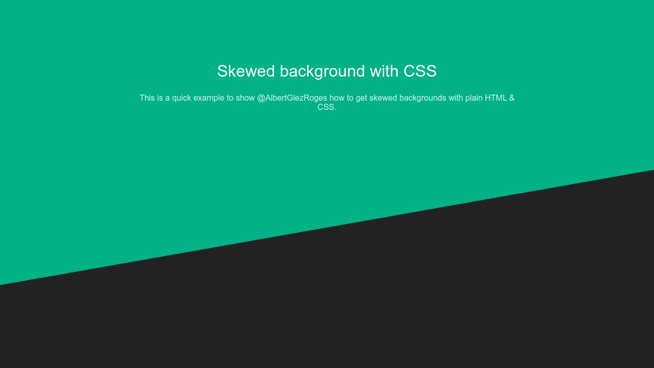 Skewed background with CSS