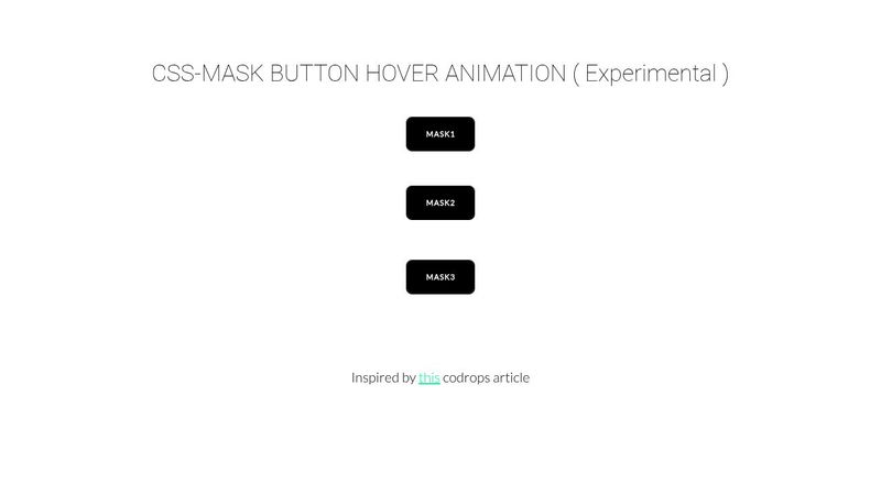 CSS-Mask Button Hover Animation