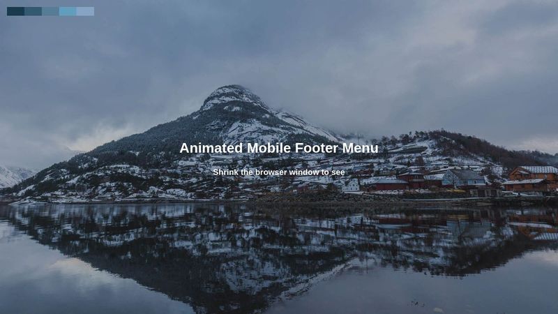 Animated Mobile Footer Menu
