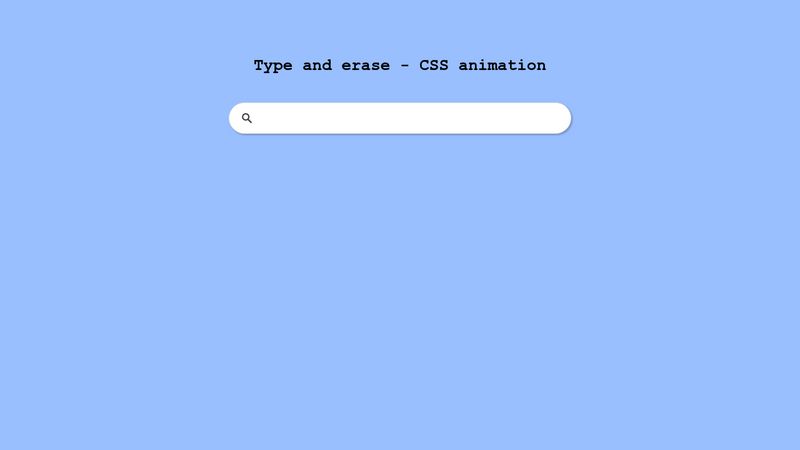 CSS Type and Erase Animation
