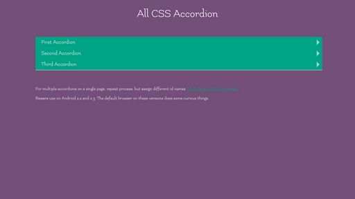 CSS Accordion - Script Codes