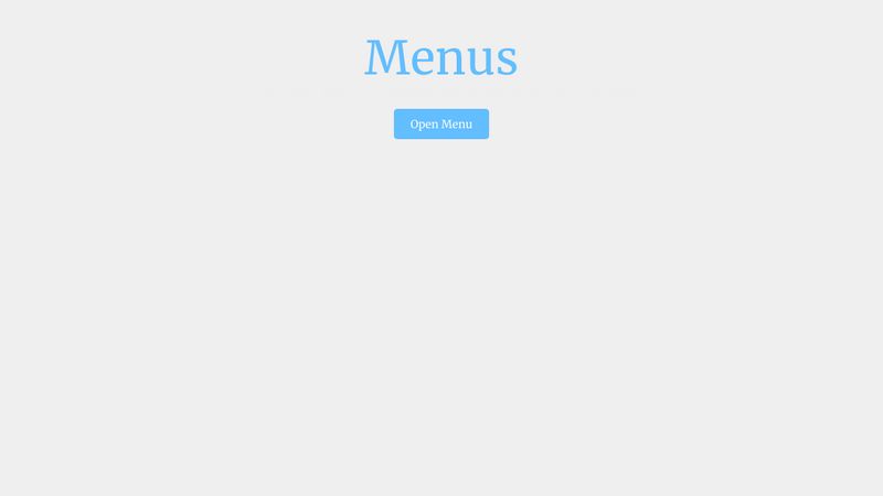 Fade-In/Fade-Out Menu - Pure CSS