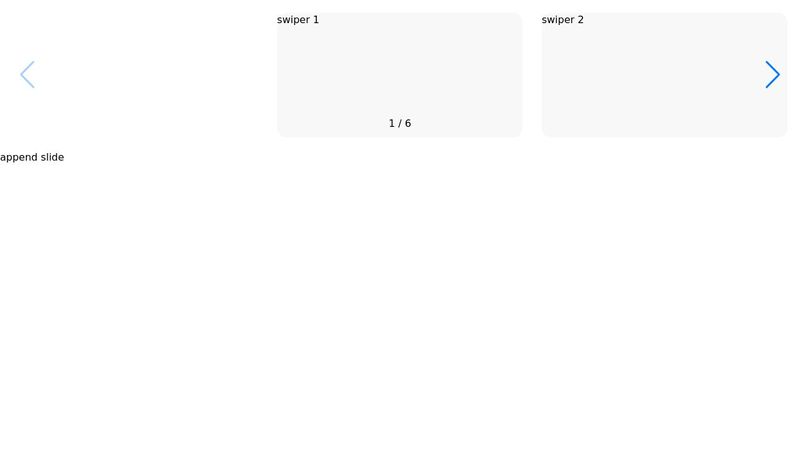 swiper js append