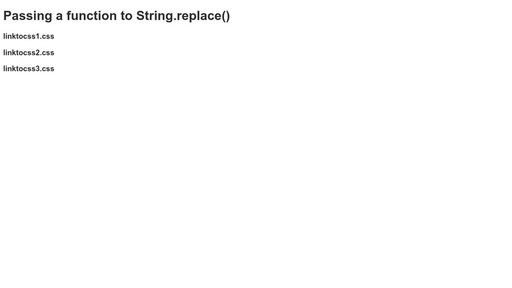 Passing a Function to String.replace() - Script Codes