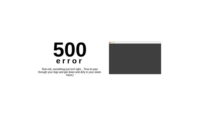 500 Error: Log File / Stack Trace Animation