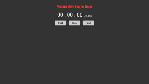 Modern Dark Theme CoffeeScript Timer - Script Codes