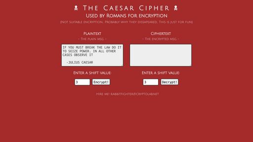 The Caesar Cipher - Script Codes