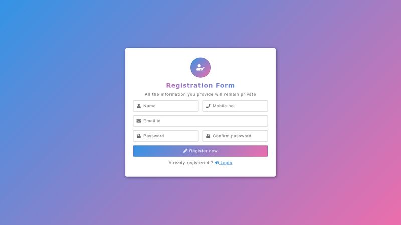 Registration Form Design