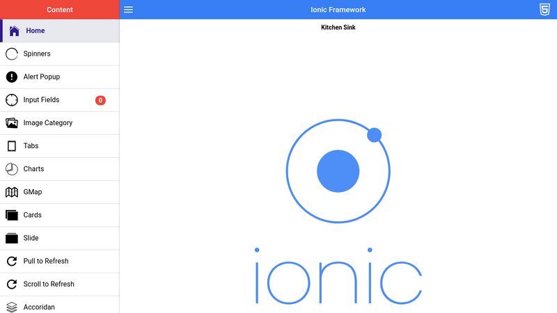 ionic kitchen sink demo