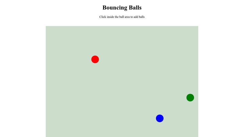 Bouncing ball using vanilla javascript