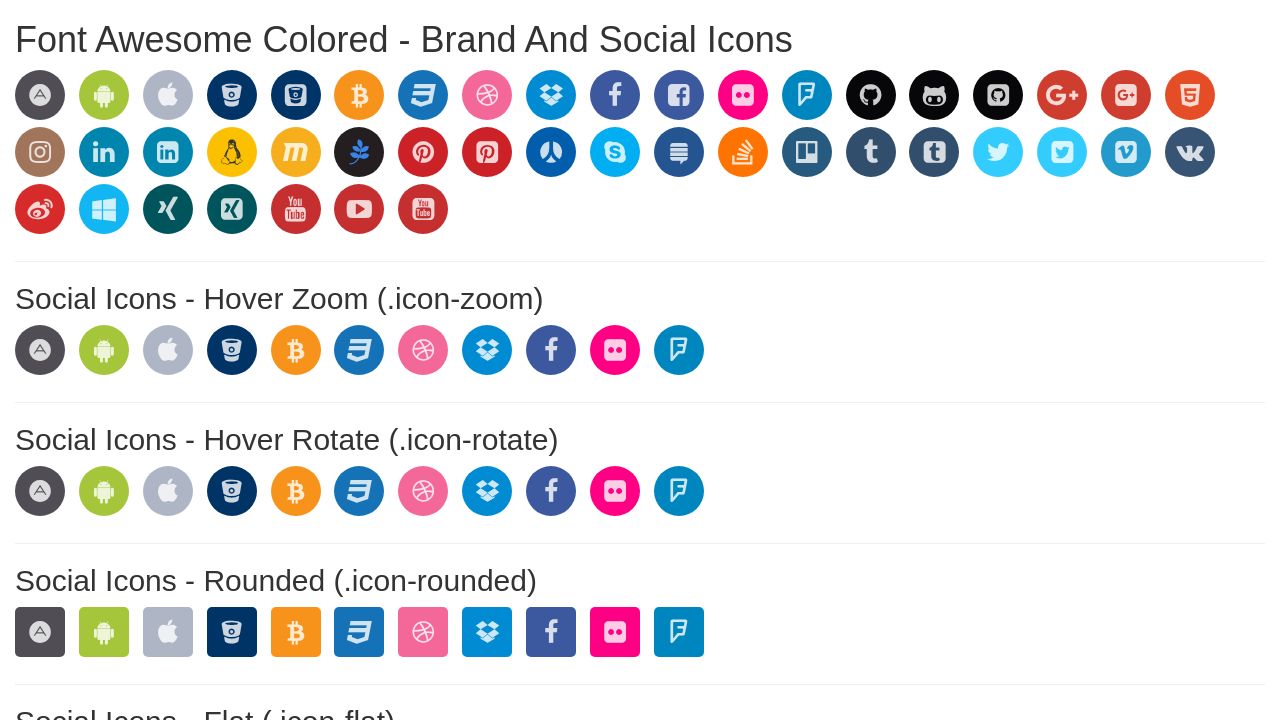 Pens tagged 'colored social icon' on CodePen Pens tagged 'colored social icon' on CodePen