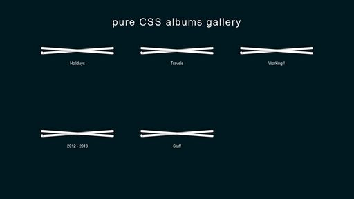 Pure CSS albums gallery