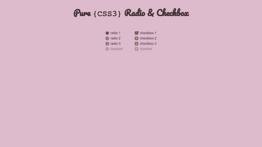 Pure {CSS3} Radio & Checkbox - Script Codes