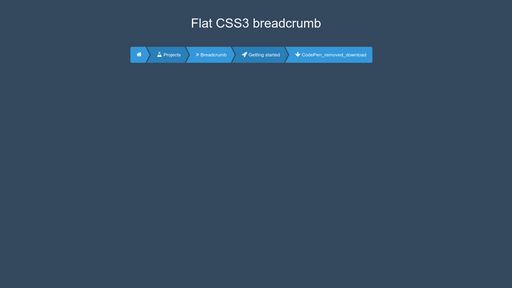 Flat CSS3 Breadcrumb - Script Codes