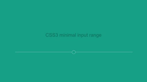 Minimal input range styling (CSS only) - Script Codes