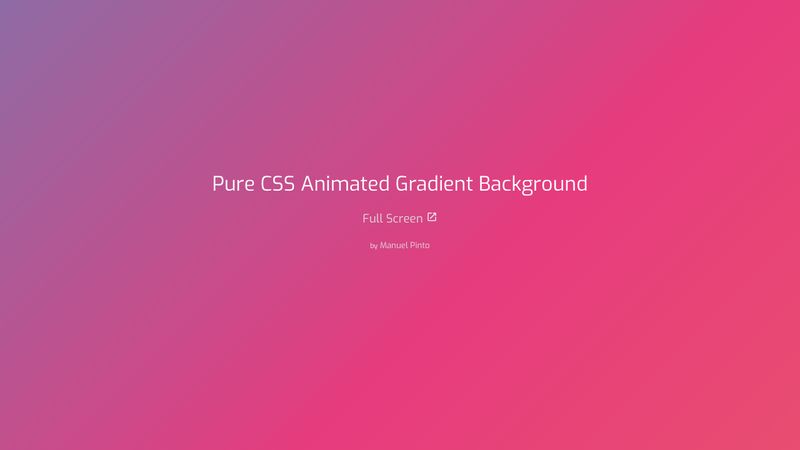 Pure CSS Gradient Background Animation