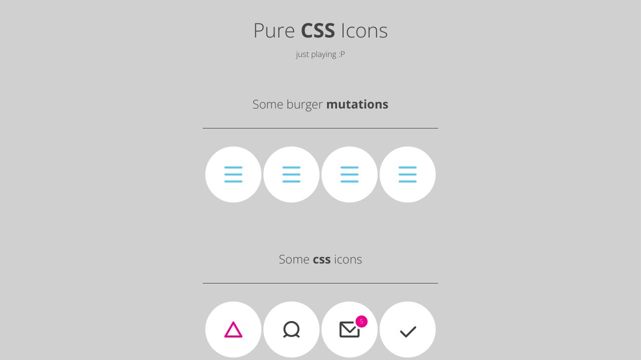Hamburger Icon - a Collection by Ben on CodePen