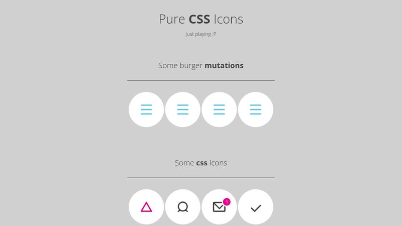 Pure CSS Icons