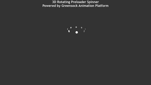 Greensock 3D Preloader Spinner - Script Codes