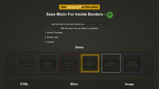 Sass mixin for Inside Borders - Script Codes