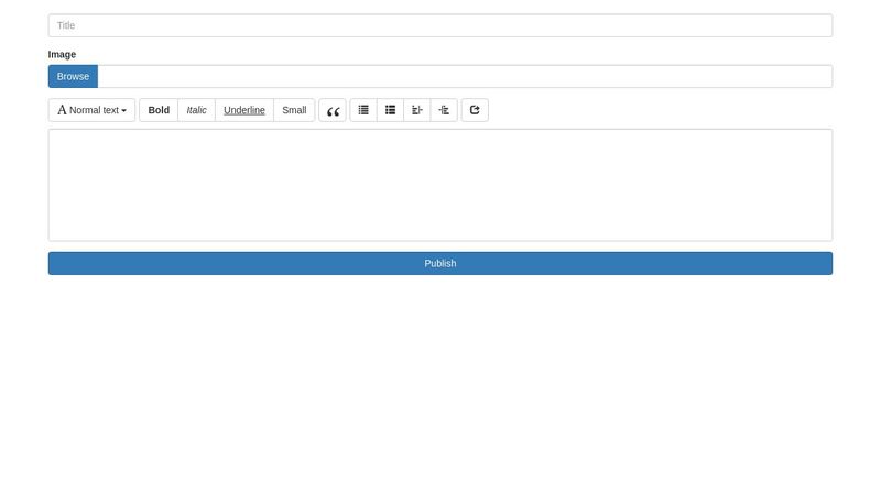 Simple Blog Entry Form