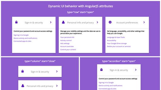 Dynamic UI with AngularJS attributes - Script Codes