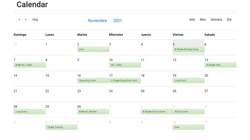 Calendario Agenda - En progreso... - Bootstrap 4.0.0 Snippet by evargas