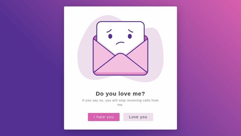 Animated love card