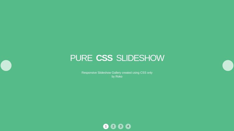 Pure CSS Slideshow Gallery Pure CSS Slideshow Gallery