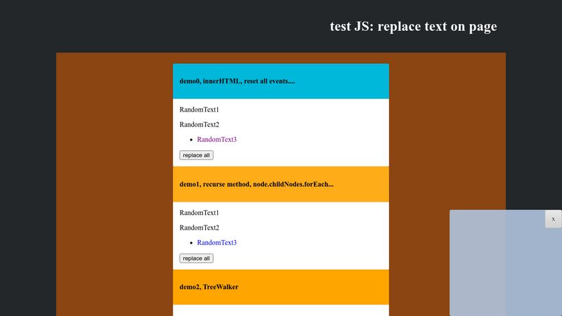 Replace Text Node Js