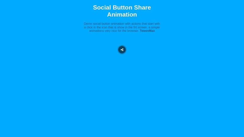 Social Button Share Animation Social Button Share Animation