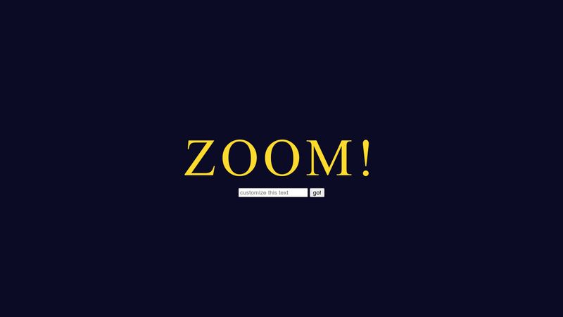 Zoom Text Animation