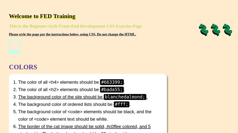 Basic CSS Exercise - Styled