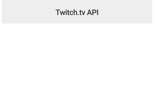 Twitch.tv API - Script Codes