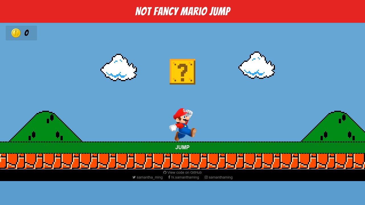 Not Fancy Mario Jump (Vue + CSS Animation @keyframes)