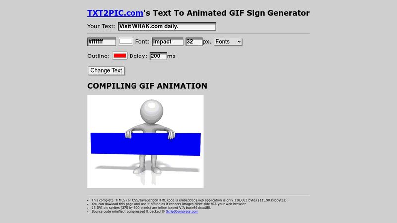 CodePen - Sign Generator - Text To Animated GIF Image Maker