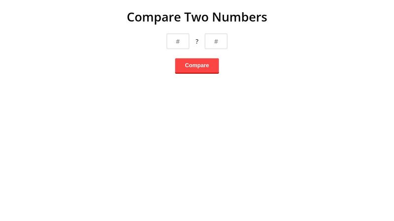 Compare Two Numbers - Students
