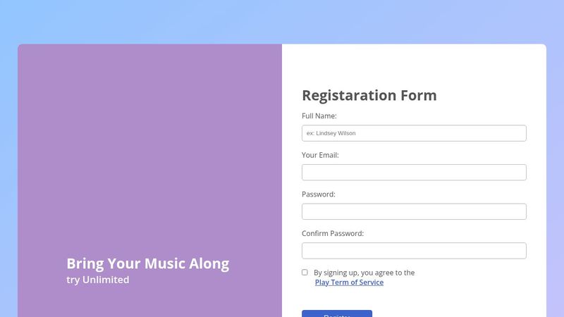 Modern Registration Form
