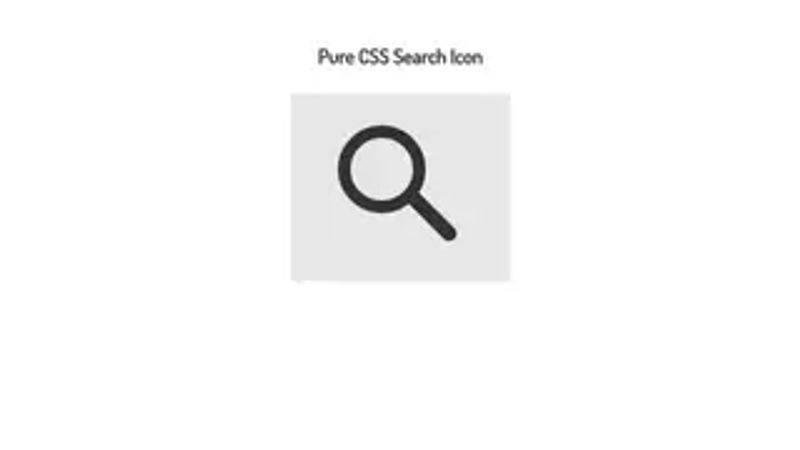 Pure CSS Search icon