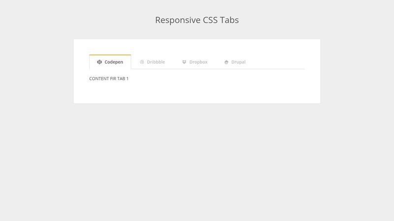 Responsive CSS Tabs
