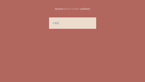 Dynamic Phone Number Validator - Script Codes