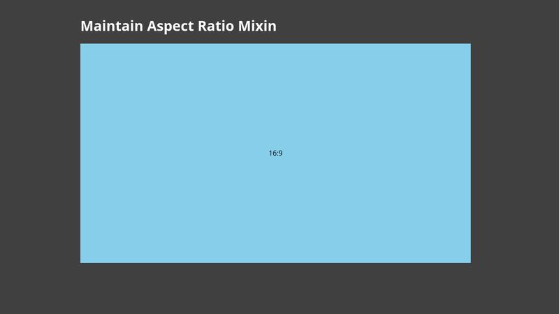 Maintain Aspect Ratio Demo