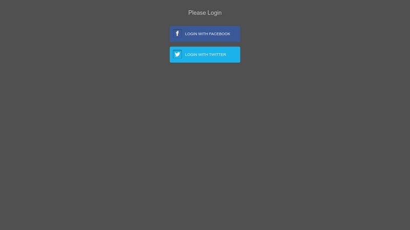 Facebook/Twitter login buttons