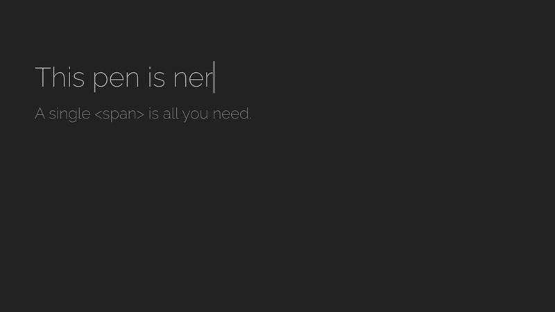 typing text animation css