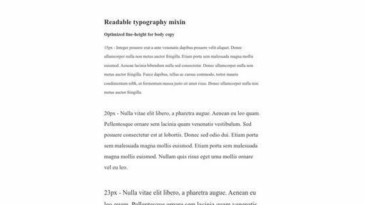 Readable typography mixin - auto line height - Script Codes