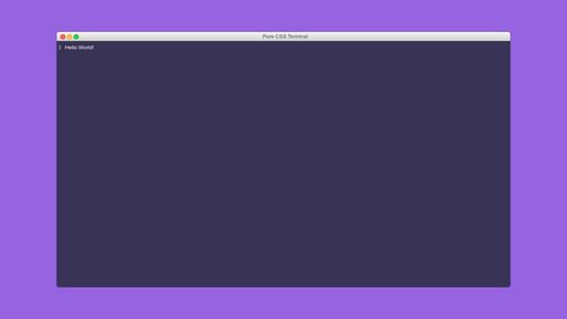 Pure CSS Terminal - Script Codes