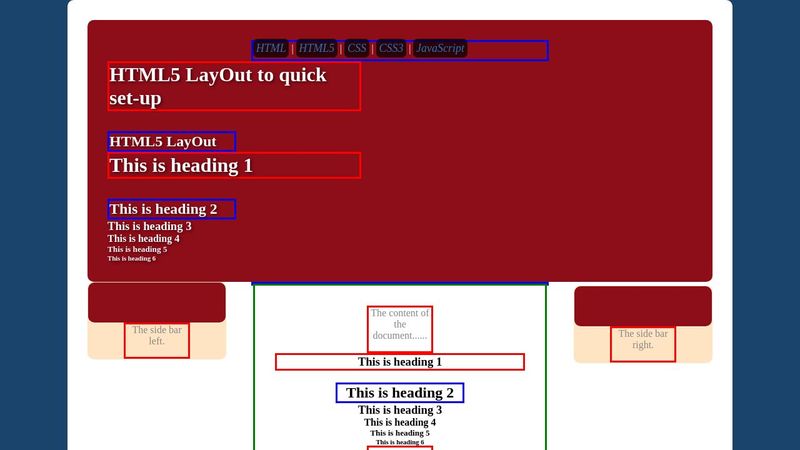 HTML5 LayOut to quick set-up
