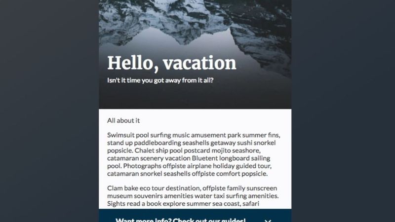 Animated footer toggle