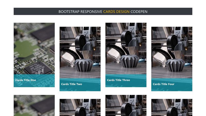 Bootstrap Responsive Cards Design Codepen