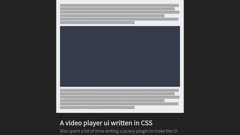 HTML Video Player (+UI +Responsive)